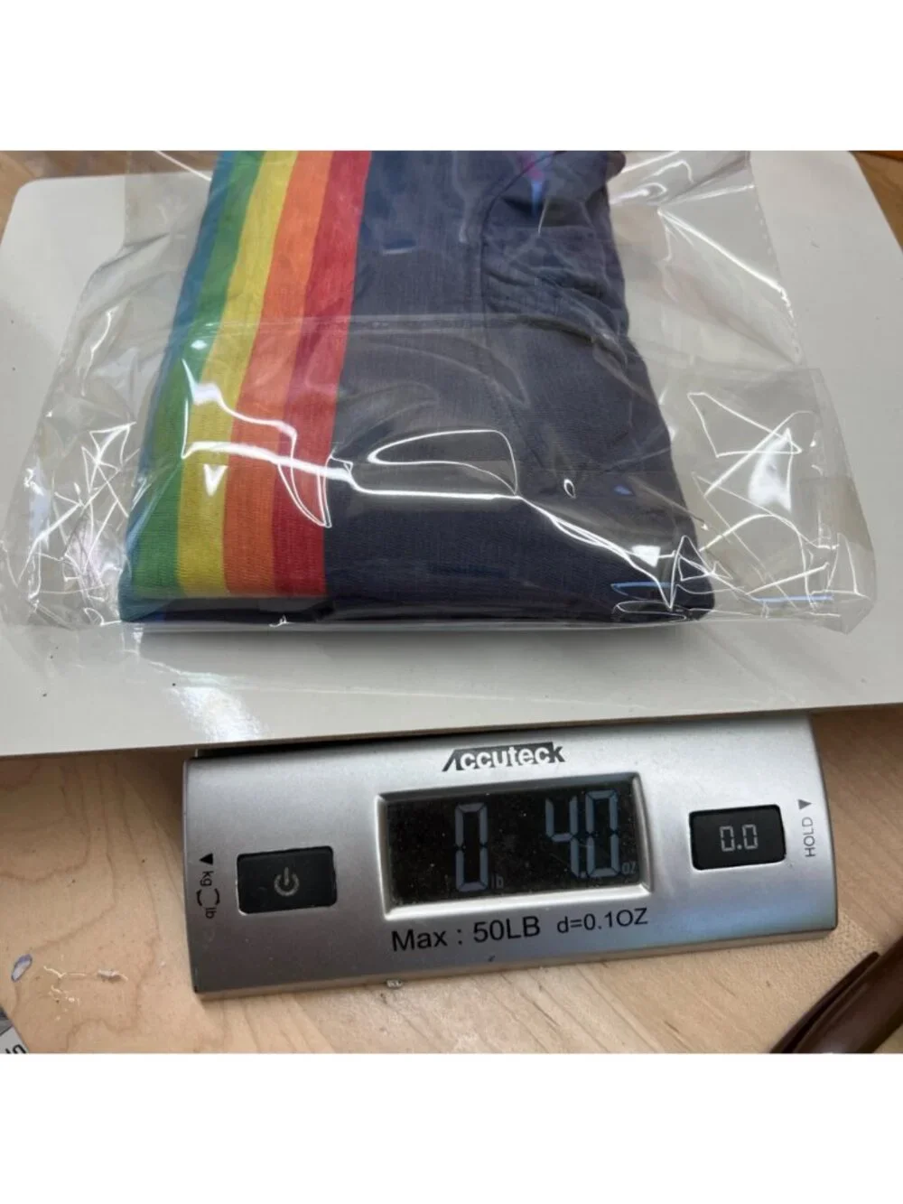 Primary Kids Blue Hoodie Rainbow Stripe 100% Cotton Size 2